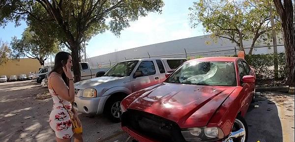  Roadside - Latina Fucks Her Car Mechanics Dick For A Favor